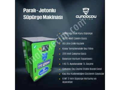 Paralı - Jetonlu Süpürge Makinası
