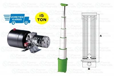 15 Tonluk Damper Hidrolik Güç Ünitesi Ve Teleskopik Silindiri
