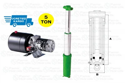 5 Tonluk Damper Hidrolik Güç Ünitesi Ve Teleskopik Silindiri