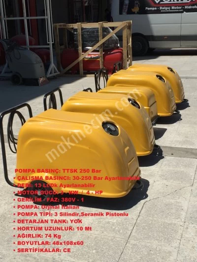Sıcak Soğuk Yıkama Makinası 300 Bar Basınçlı (4)50 Bar,500Bar