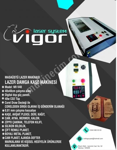 40W Lazer Damga Kaşe Makinası