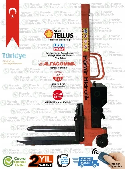 Phe-1016 Elektrikli İstif Makinası 1 Ton 1.6 Mt Ücretsiz Nakliye