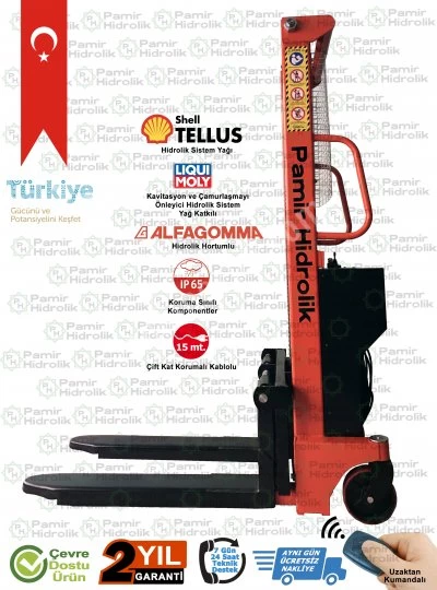 Phe-1025 Elektrikli İstif Makinası 1 Ton 2.5 Mt Ücretsiz Nakliye