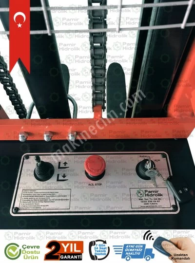 Phe-1025 Elektrikli İstif Makinası 1 Ton 2.5 Mt Ücretsiz Nakliye