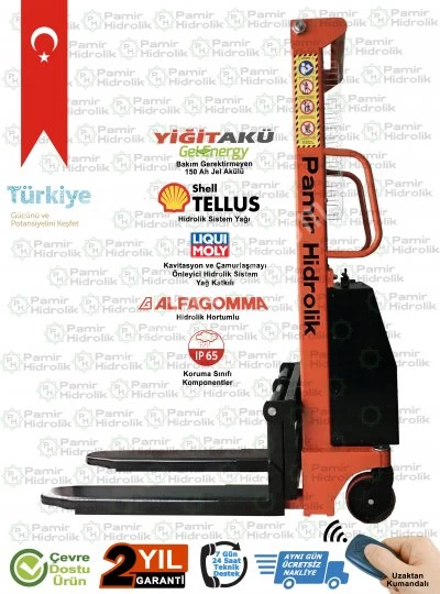 Pha-1025 Akülü İstif Makinası 1 Ton 2.5 Metre Ücretsiz Nakliye