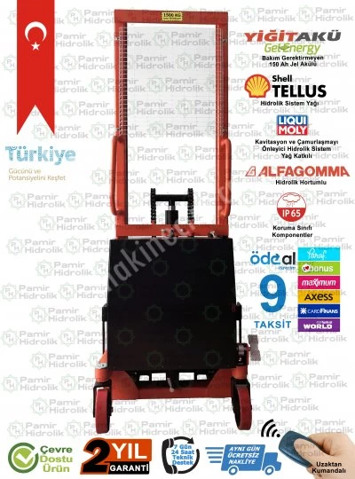 Pha-1516 Akülü İstif Makinası 1.5 Ton 1.6 Mt Ücretsiz Nakliye