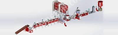Plastic Granite Recycling Line 500-1000 Kg Hourly Capacity
