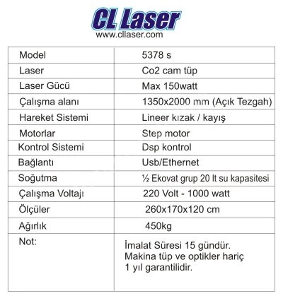 Satılık Sıfır Lazer Kesim Makinası