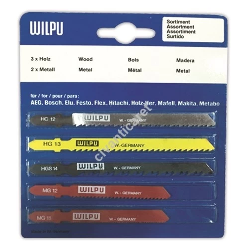 Wilpu Dekupaj Testere Seti 5'Li 3 Ağaç 2 Metal Wil-01