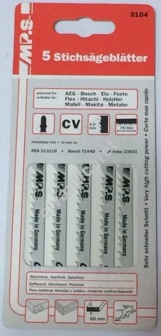 Dekupaj Testere Seti 5'Li Ahşap İçin 3104 Alman Mps-3104