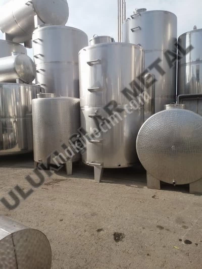 Paslanmaz Çelik Tanklar Su Süt Zeytinyagı Depolama Tankları