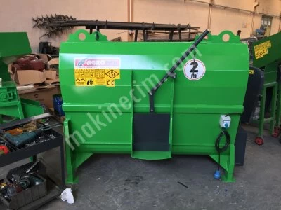 Yem Karma Makinası- Ev Elektriği Ile Çalışabilen -2 M3 220 Volt - Teker Oklu