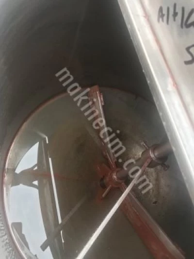 250 Lt Paslanmaz Krom Isıtıcılı Sıyırıcı Kanatlı Karıştırıcı Mikser Kazan