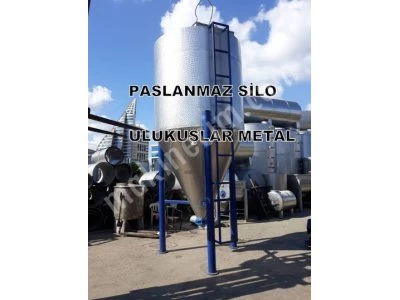 Paslanmaz Silo Tank İmalatı İstenilen Ebat Ve Ölçüde Konik Tank Un Silosu