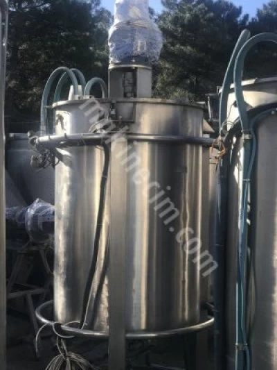 2 Tonluk Loadcell Li Aktarma Pompalı 316 Kalite Gıda Mikseri Karıştırıcı