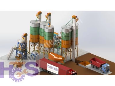 Rotary Type Cement Gypsum Construction Chemicals Packaging