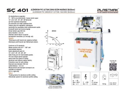 2025 Alüminyum Pvc Alttan Çıkma Kesim Makinası Plastmak