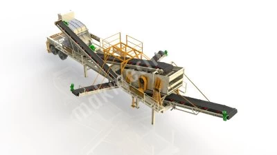 Mobile crushing and screening unit