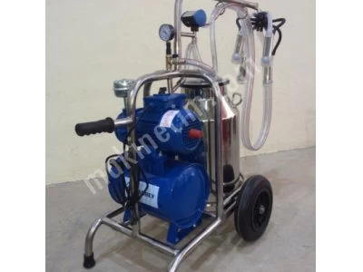 Single stainless milking machine