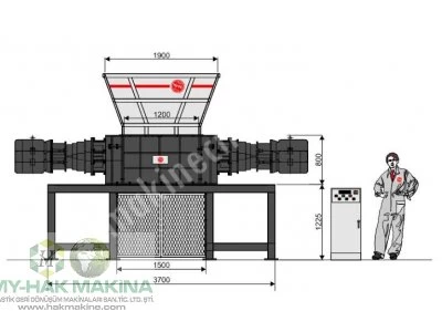 Tek Top Schredder Parçalayıcı 100-120-150-200
