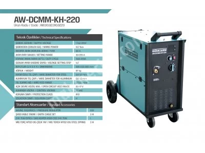 Atiker 220 Amper 220 Volt Gazaltı Kaynak