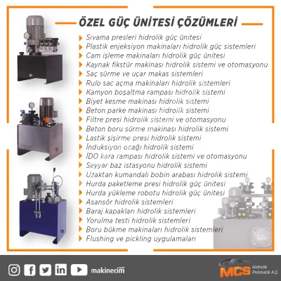 Hidrolik Güç Ünitesi Çözümleri