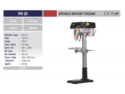 DELIVERED IMMEDIATELY FROM STOCK PROTER BRAND COLUMNS 16-25-35 MM. DRILL