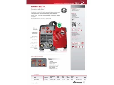 Argon Kaynağı Zenweld Ultimate 200 Th 200 Amper Tig