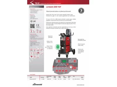 Argon Kaynağı Zenweld Ultimate 300 Thp 300 Amper Pulse(Darbeli) Tig