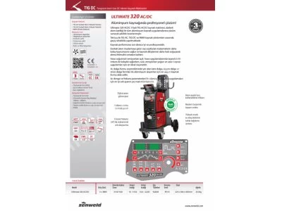 Alüminyum Argon Kaynağı Zenweld Ultimate 320 Ac/Dc 320 Amper Pulse(Darbeli) Tig