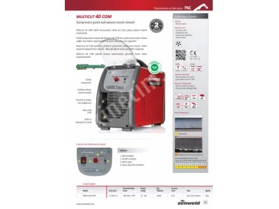 Plasma Cutting Machine Zenweld Multicut 40 Com 40 Amps With Self Compressor