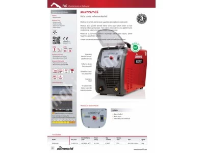 Plazma Kesme Makinesi Zenweld Multicut 65 Amper