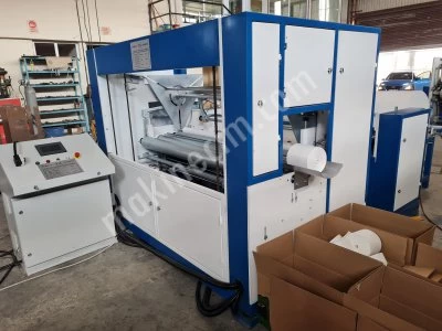 Otomatik Islak Mendil Rulo Sarma Makinesi (Servo Perfore Açma Sarma Makinesi )Alkollü Kova170 Cm