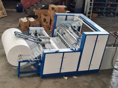 Otomatik Islak Mendil Rulo Sarma Makinesi (Servo Perfore Açma Sarma Makinesi )Alkollü Kova170 Cm