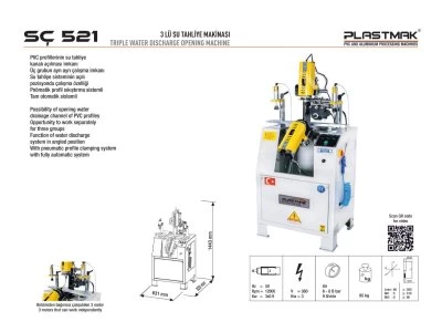 Plastmak Üçlü Su Tahliye Makinası