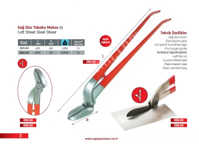 Sağ Düz Tabaka Makas - 001