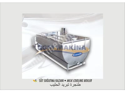 2000 Lt Milk Cooling Tank Horizontal Semi-Cylindrical Automatic Washing
