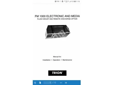 Trion Fm 1000 Elektronik Hava Temizle