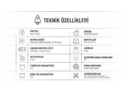 Halı ve Koltuk Yıkama Makinası Anafor 12 / 16 Pro