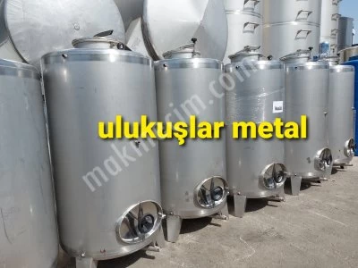 Paslanmaz Çelik Gıda ve Kimya Depolama Stok Tankları Satılık