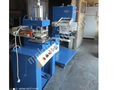 Gilding Foil Printing Machine On Plastic Dustbin 140 Liter Plastic Container Printing Machine