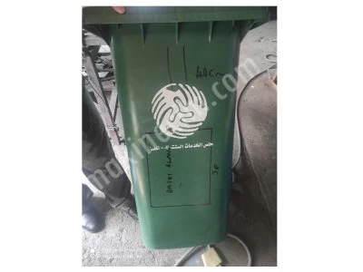Gilding Foil Printing Machine On Plastic Dustbin 140 Liter Plastic Container Printing Machine