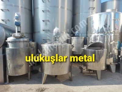 2.El Paslanmaz Karıştırıcı Mikserler Isıtmalı Ceketli Serpantin Boru Isıtmalı Üretim Makinaları