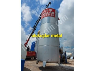 Paslanmaz Çelik 45 Tonluk Depolama Stok Tankı Krom Depo