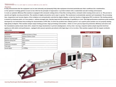 Pvc Film Membrane Press Machine Zht Tm3000B