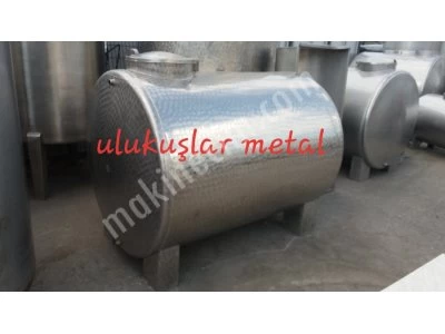 Paslanmaz Zeytinyağı Depolama Tankı 2000 Litre Tortu Çıkışlı