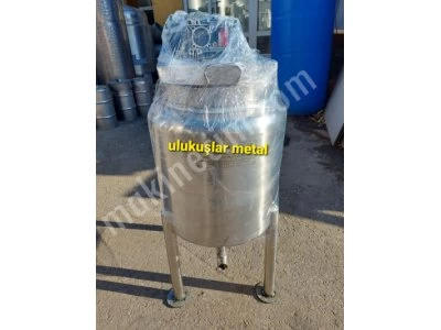 Paslanmaz 100 Litre Karıştırıcılı Tank Sıvı Üretim Mikseri