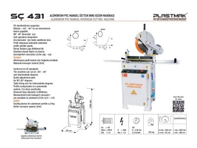 Plastmak 400 Lük Üst Makaralı Konvoyerli Kesim