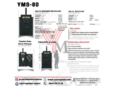 Paper Cardboard Pet Aluminum Vertical Baler Scrap Press Recycling Yms - 80