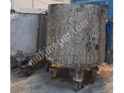 Paslanmaz Boya Kazanı 600 Litre, Tekerlekli, Vanalı